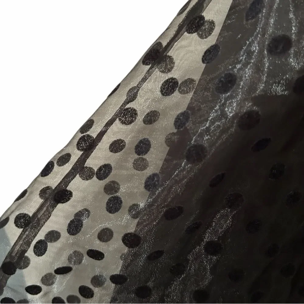 Chic Black Polka Dot A-Line Skirt
